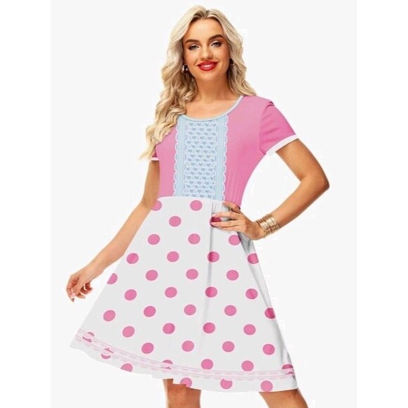 Deerose Halloween Layered Dresses Women Cosplay Party Short Sleeve Dress Large - Picture 4 of 9